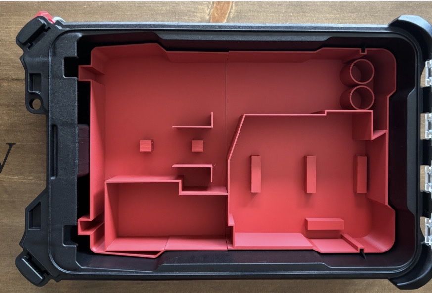 Molde para caixa milwaukee packout para laser