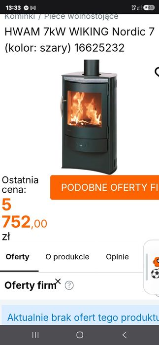 Viking 7 duński kominek