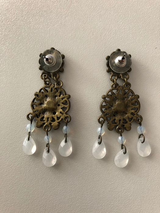 Brincos com strass | Pedra Dura