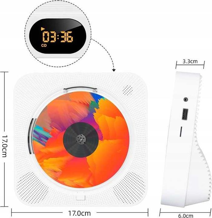 Odtwarzacz CD Bluetooth Liphier Uszkodzony Laser Radio USB AUX