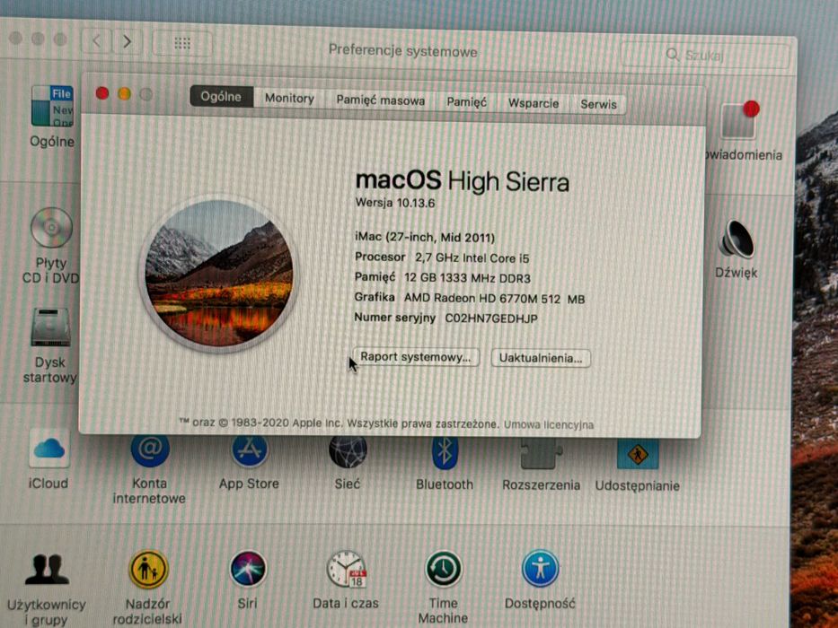 Apple iMac 27” (mid 2011) Intel Core i5 12GB RAM