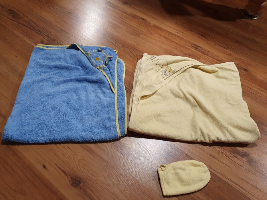 Zestaw ręczników kąpielowych dla niemowlaka z kapturem