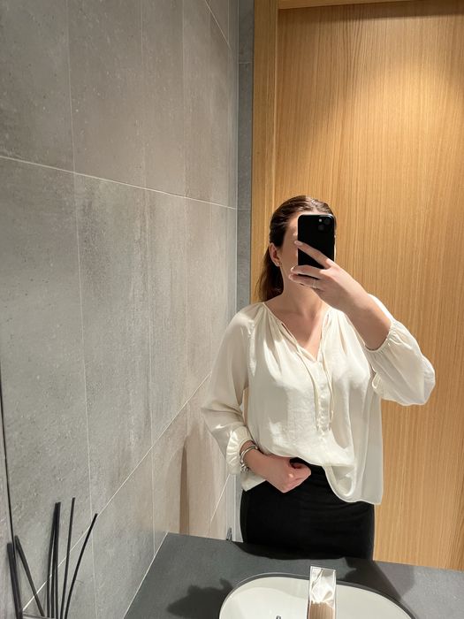 Kremowa koszula bluzka h&m 40