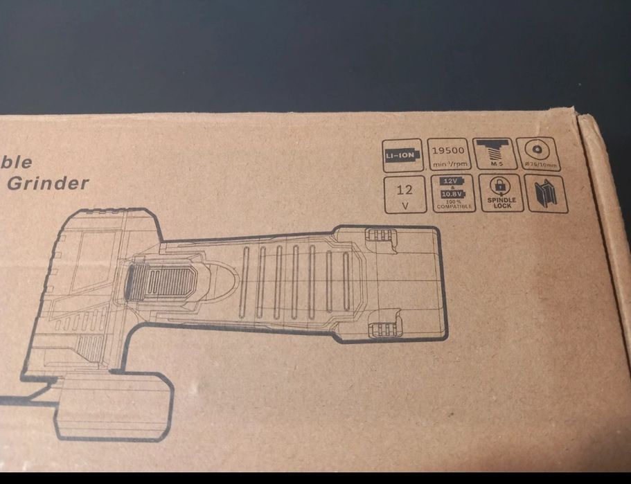 Mini szlifierka akumulatorowa 12V + ładowarka + tarcze