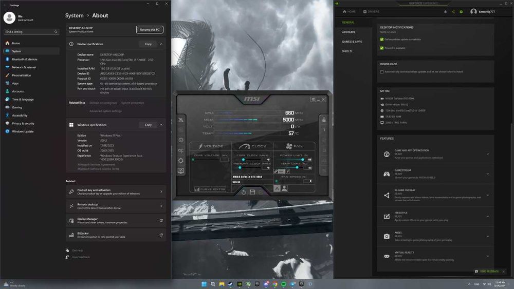 PC/ПК i5-12400f, RTX 4060