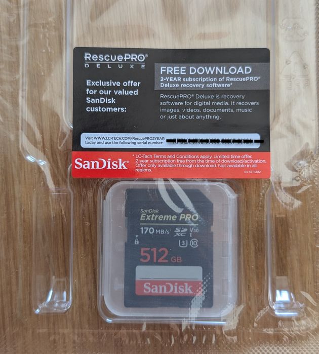 Cartão de memória SD Sandisk Extreme Pro 512gb