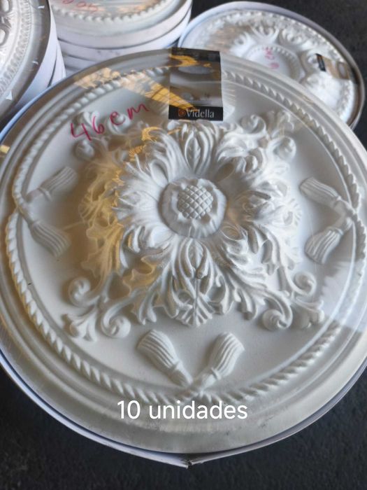 Lote 48 Rosetas de Teto Vidella 30/40/46/57cm Novas - Stock