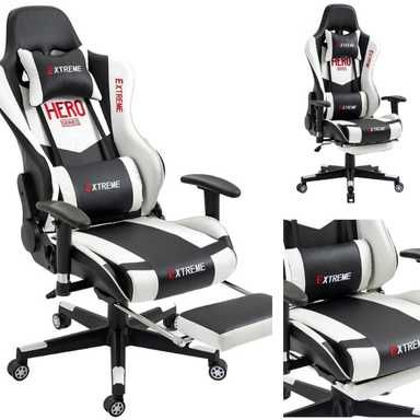 Fotel Gamingowy dla graczy EXTREME HERO White