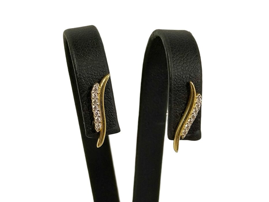 Złote kolczyki Z CYRKONIAMI 585 1,02G SZTYFT