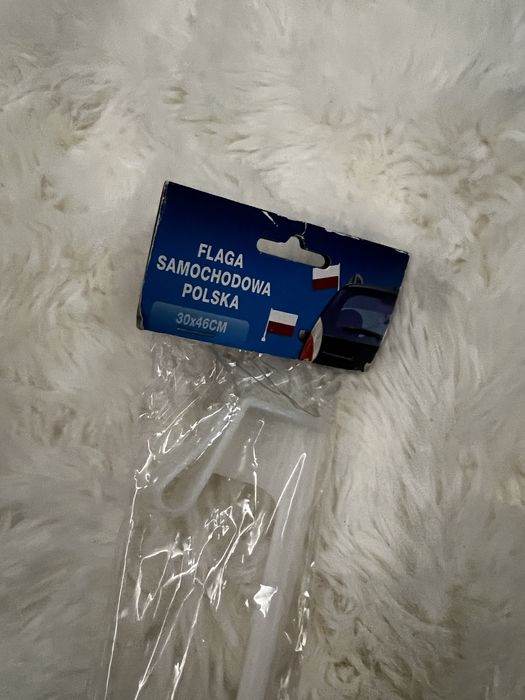 Flagi na lusterka samochodowe Polska (2) + flaga 30x46