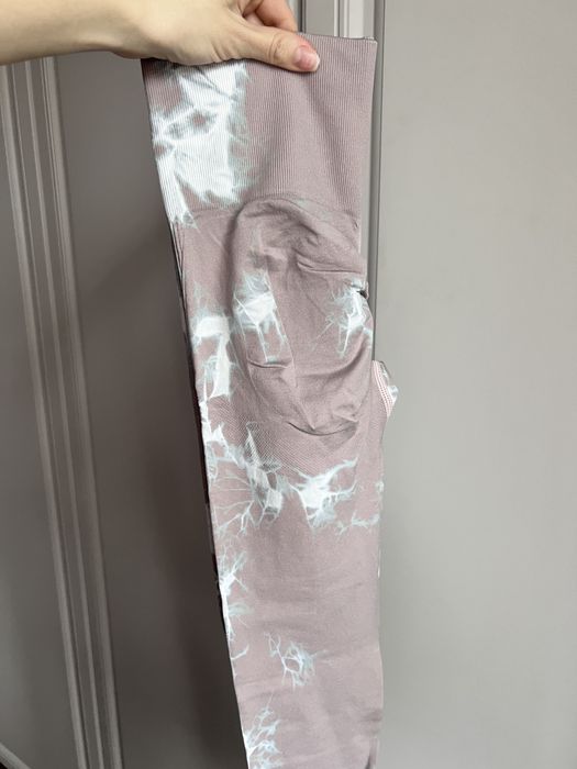 ЗНИЖКА! Лосини пуш ап тай дай мрамор спортивні