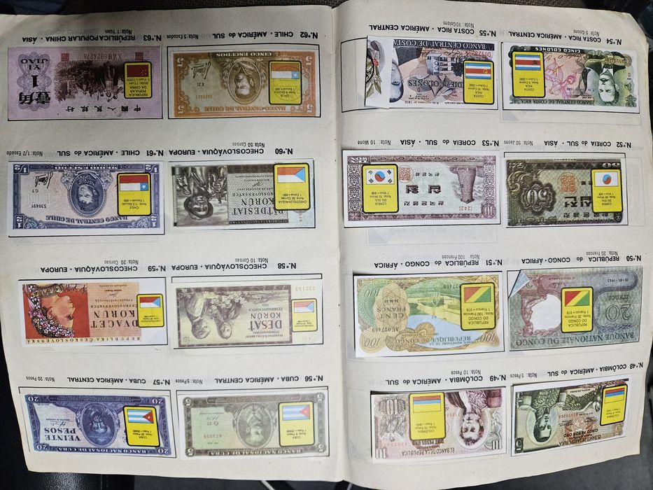 Caderneta de notas antigas