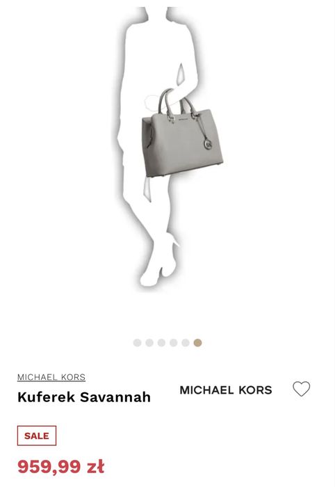 Сіра шкіряна сумка michael kors