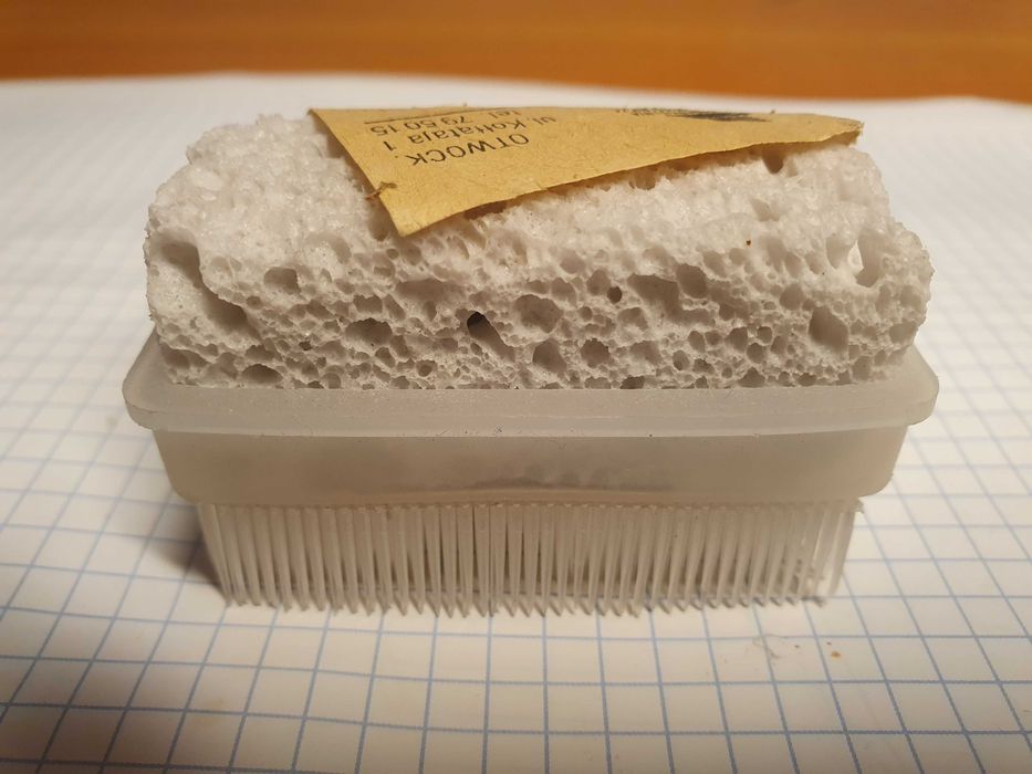 Pumeks + szczotka. Pamiątka PRL 1989rok