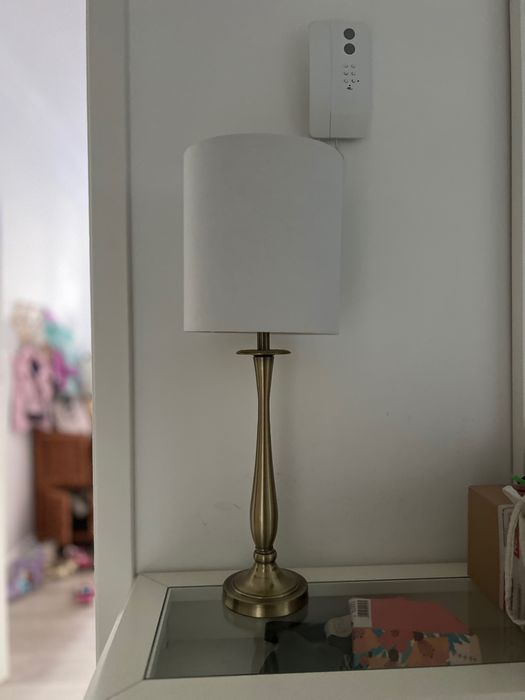 Lampa stołowa metalowa 2 szt złota elegancka