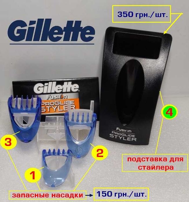 Подставка/запасные насадки для бритья на электростайлер Gillette/BRAUN
