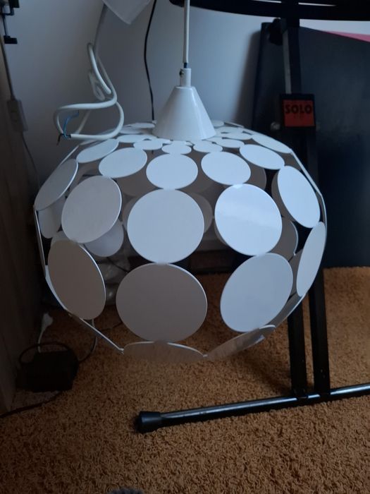 Lampa abażur sufitowa metalowa