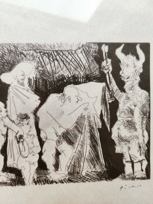 Aquatinta-aqua forta,,Picasso,edycja 55/100, 2 000 zl