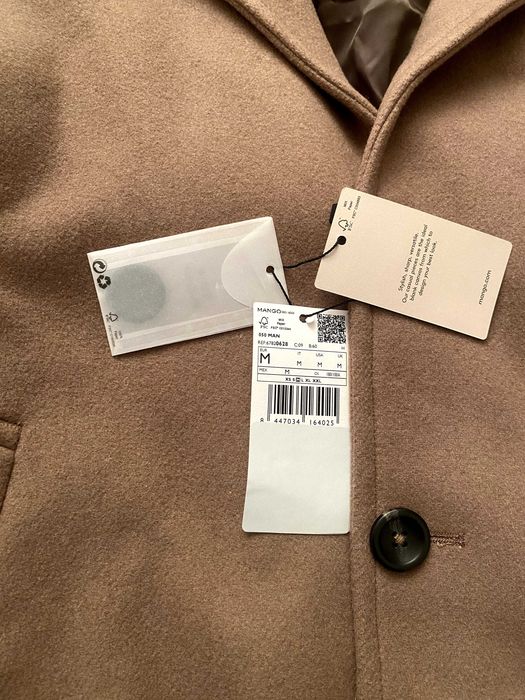 Чоловіче пальто Mango Man (Slim Fit) — Нове з бірками