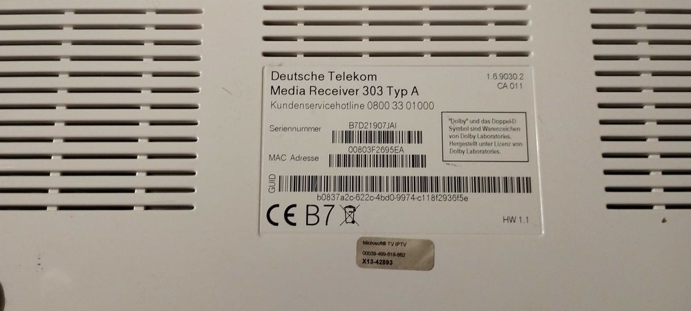 ТВ приставка Media Receiver 303 A Microsoft IPTV Freenet TV
