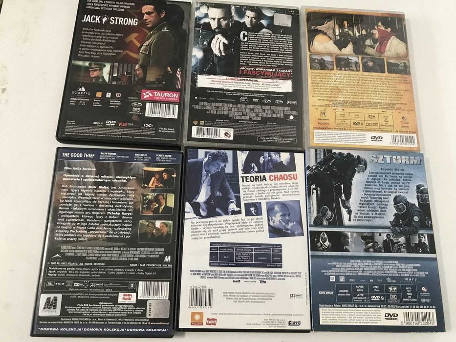 zestaw filmów DVD