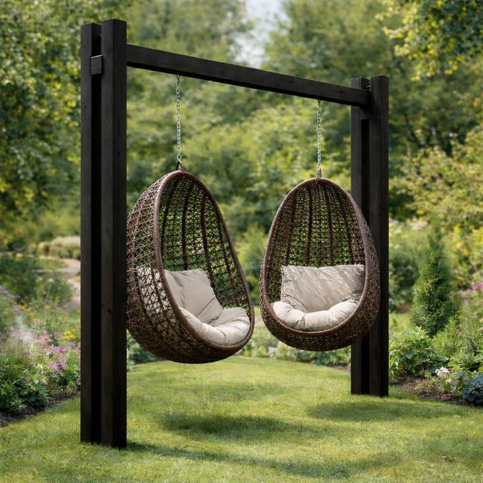 Stelaż drewniany do fotela wiszącego / kokonu 3m x 2,4m KVH DUO