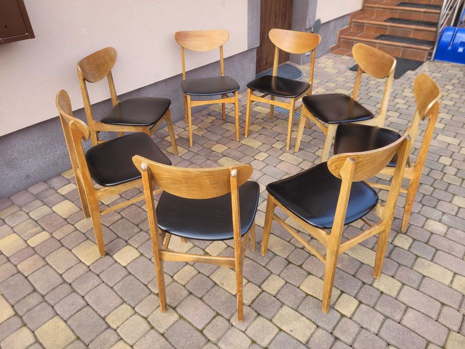 Duńskie Krzesła Vintage Lata 60-te Design 8szt.