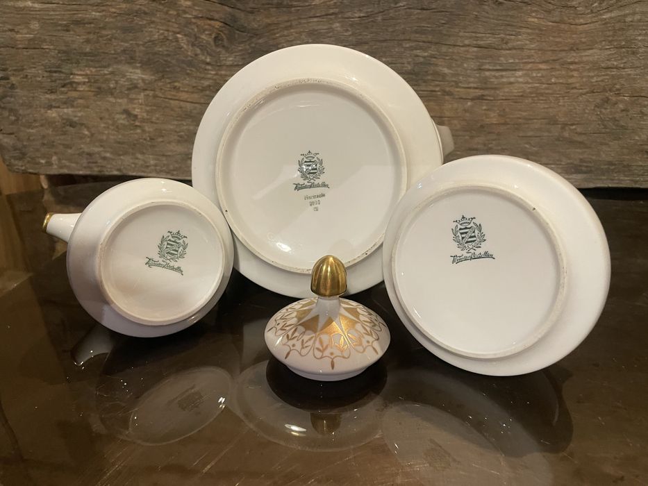 Stara porcelana WEIMER serwis kawowy dzbanek mlecznik cukiernica