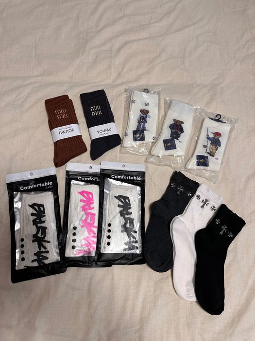 Шкарпетки Chrome Hearts, Miu Miu, Balenciaga, Ralph Polo Bear