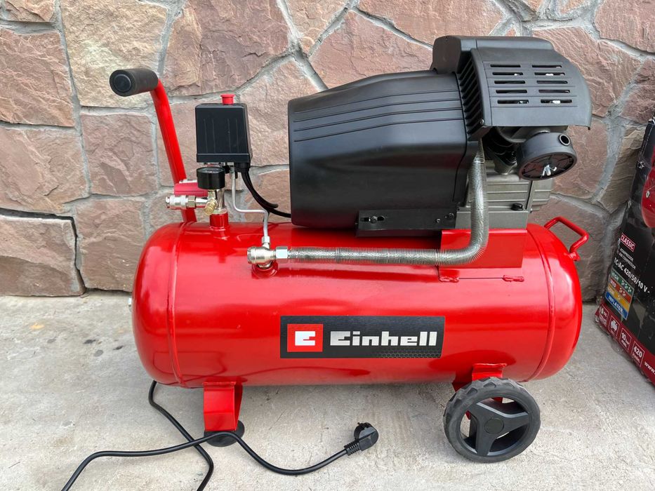 Компресор повітряний Einhell TC-AC 420/50/10 V, 2200Вт  50л, 420л/хв, 10бар, 2 циліндри (V-подібний), 42кг