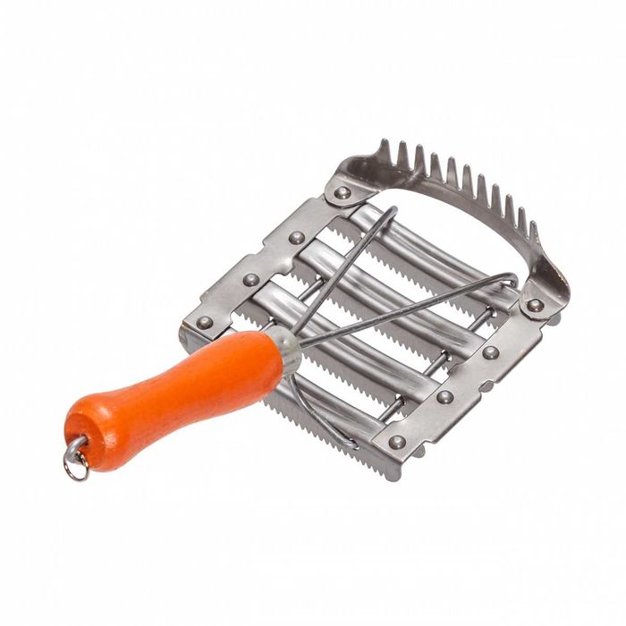 Zgrzebło metalowe dla bydła, z grzebieniem, 12 x 12,5 cm, Kerbl