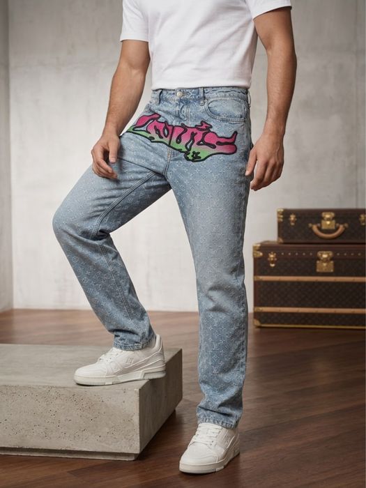 Джинси Louis Vuitton Graffiti Monogram Baggy Jeans (Колекційні)