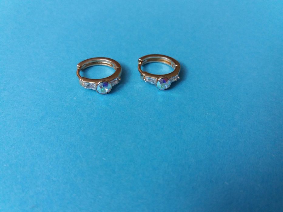 kolczyki kółka kryształ multi