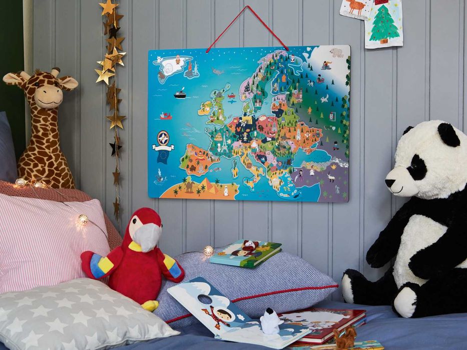 Magnetyczne puzzle mapa  EUROPA POLSKA 95 elementów