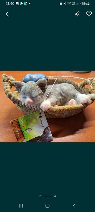 Zawieszka kotek w koszyku