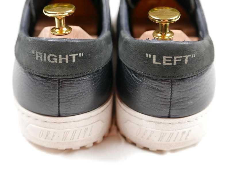 Bury Off-White Sneakersy Skóra Czarne Industrial Belt Stripe Unikat 42