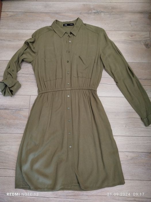 Sukienka tunika khaki