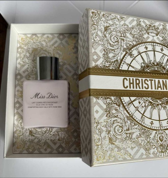 Люксове молочко для тіла miss dior comforting body milk with rose wax