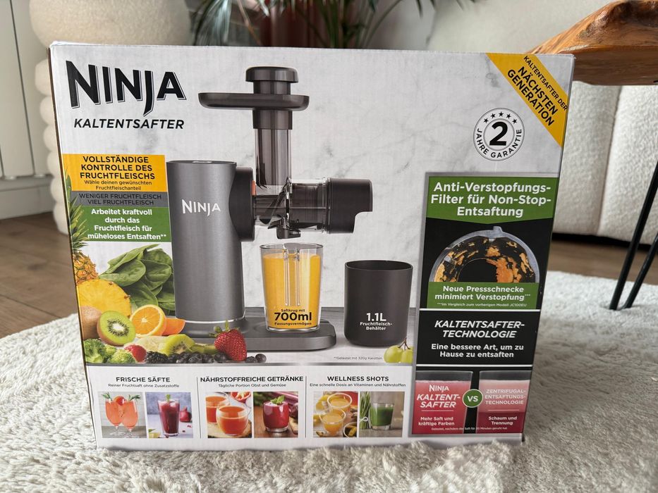 Wyciskarka do soków wolnoobrotowa Ninja JC151EU, 1.1 l, Szara