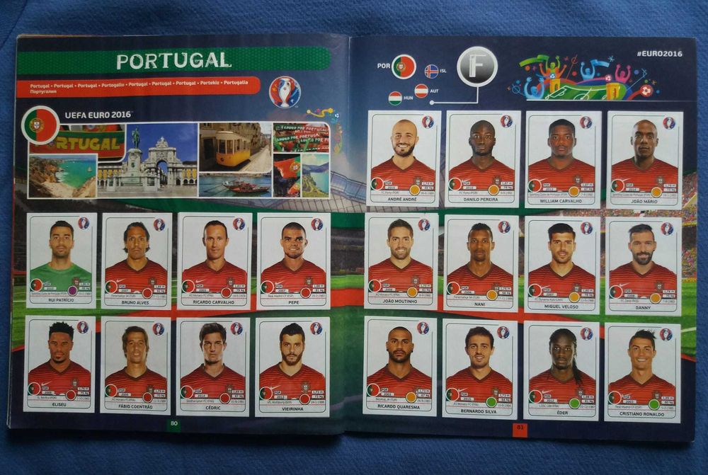 Caderneta Cromos Futebol Completa Europeu 2016 (EDIÇÃO PANINI)