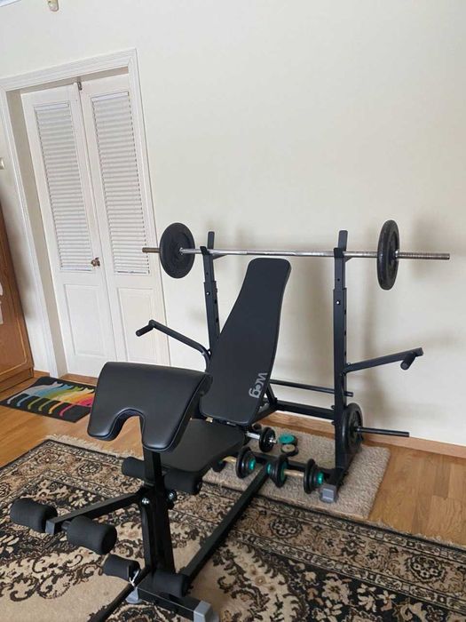 Лава для жиму SAP + бруси + парта Скотта | тренажер для дому 5в1 лавка