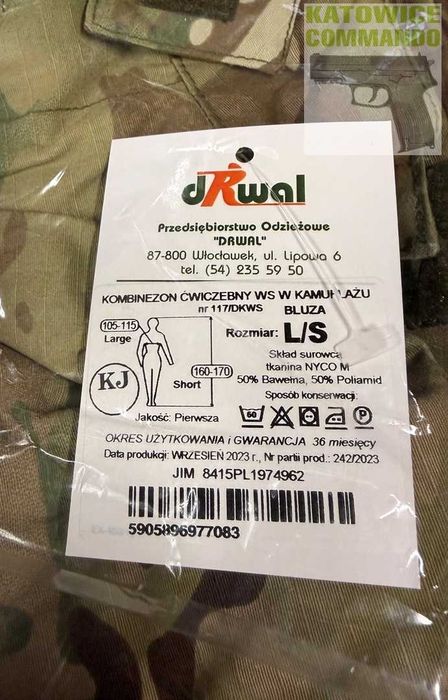 Bluza munduru WS Multicam wz. 117/DKWS / rozm. L/S Nowa