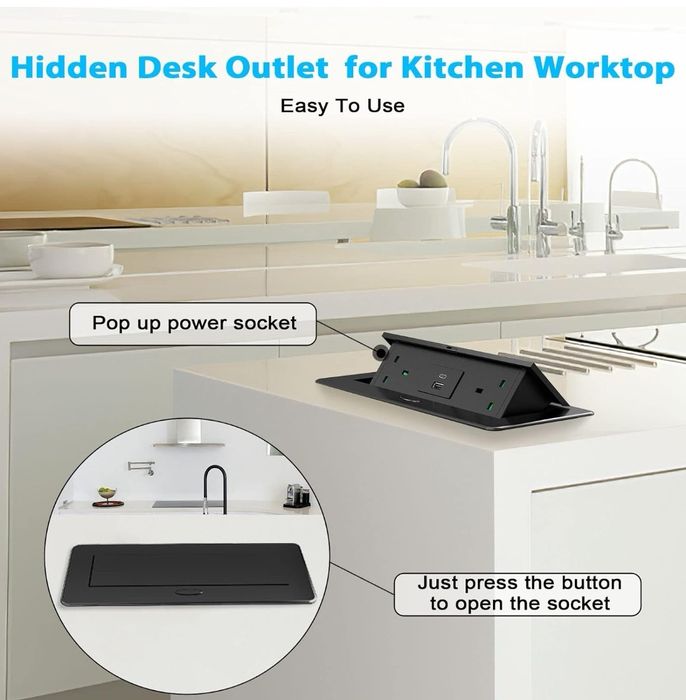 Gniazdo zasilania biurkowego z USB C PD20W,