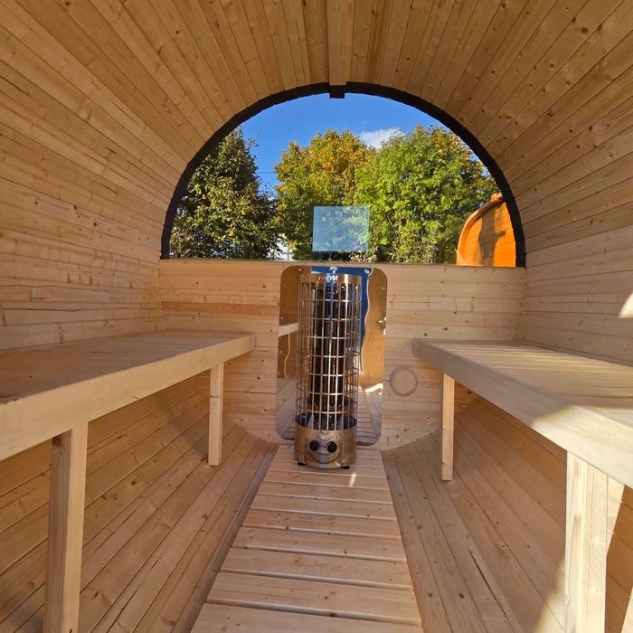 Sauna ogrodowa BECZKA 240 cm do samodzielnego montażu