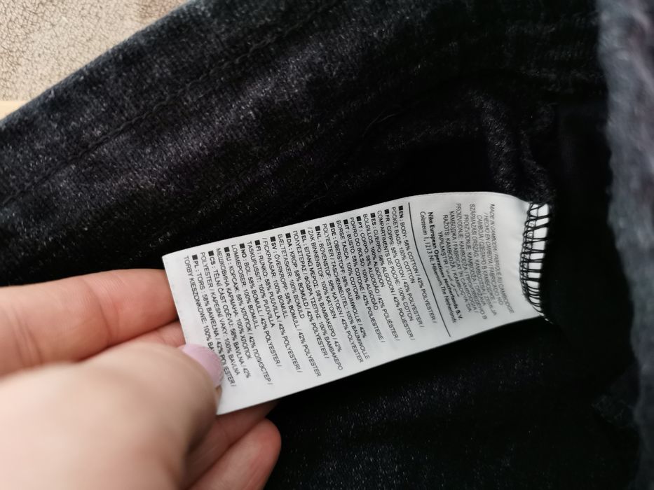 Nike spodnie sportowe dresowe damskie logowane bawełna S/M