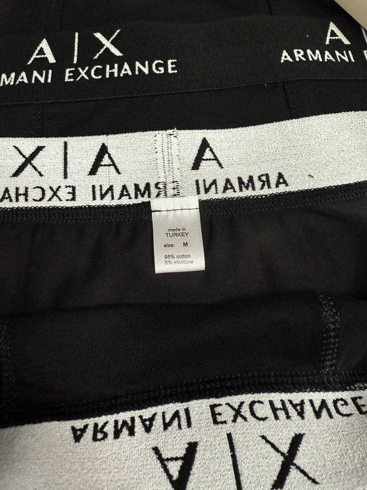 Чоловічі боксери Армані. Мужские класические черные трусы, хлопок