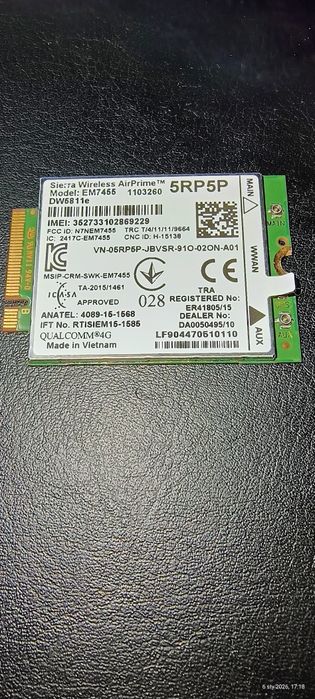 Modem LTE DW5811e Dell latitude 5490