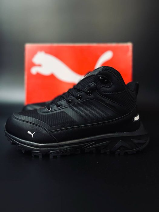 Не промокают GORE TEX ‼️Мужские зимние ботинки пума черные кожаные