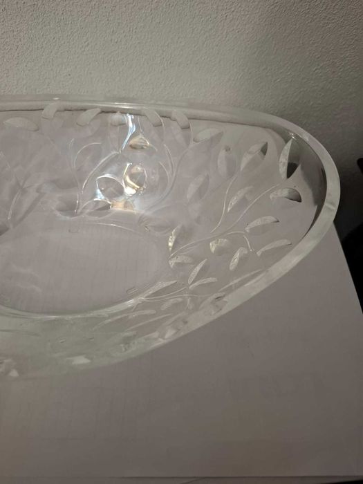Centro de Mesa Oval RCR Laurus, 34 cm, Cristal