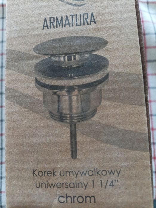 Korek umywalkowy chrom